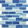 Blue Blend Glass Pool Tile 1.5" x 3"