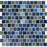 Dark Blue Blend Glass Pool Tile 1" x 1" - PoolTile.net