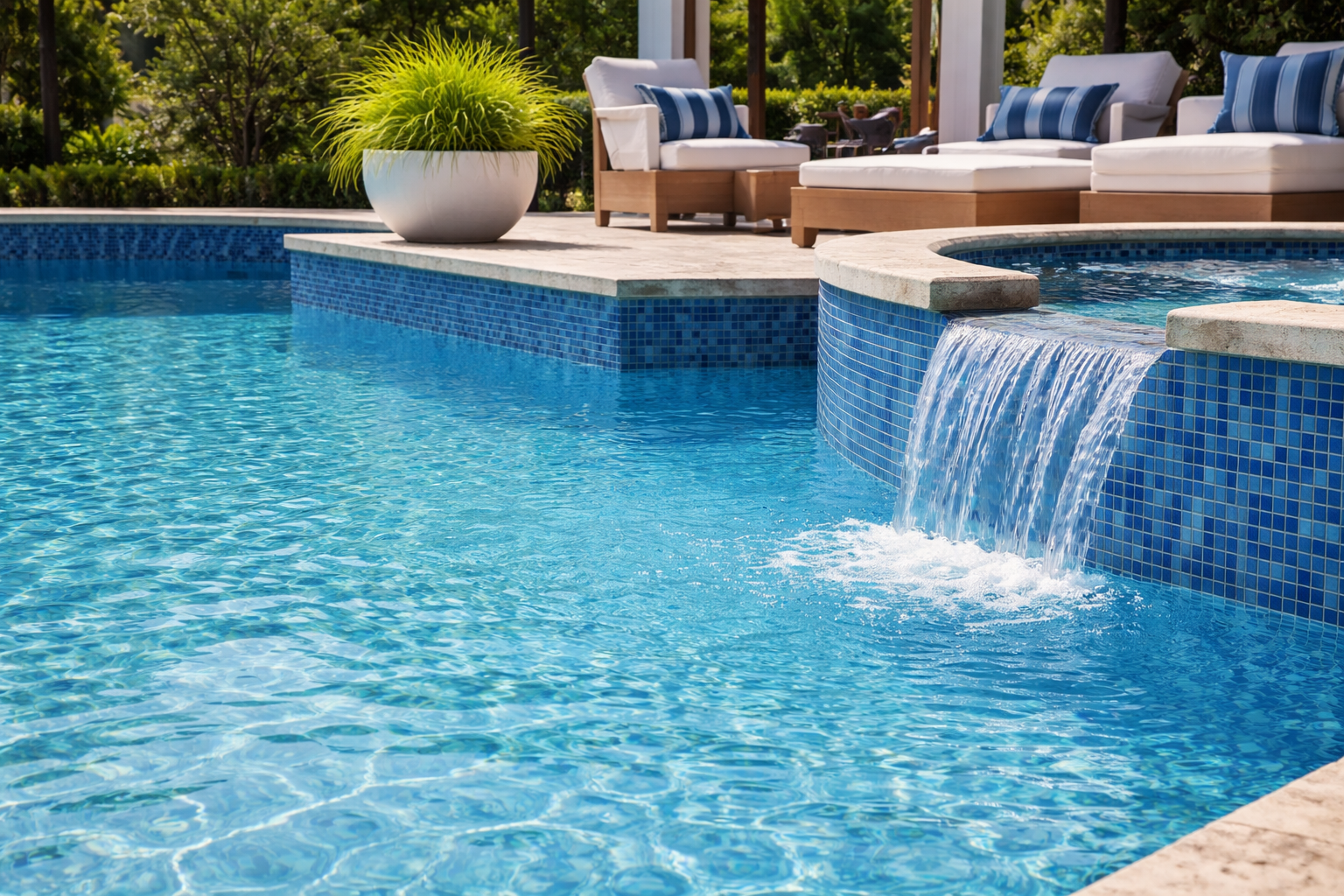 Blue Pool Tile Ideas