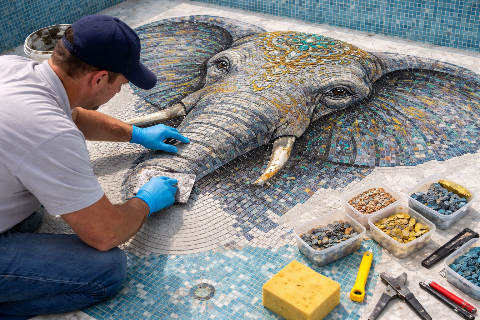 How To Install Pool Mosaics