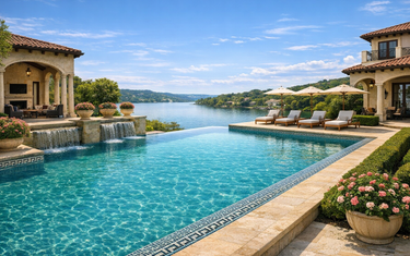 Modern Pool Waterline Tile Ideas - PoolTile.net