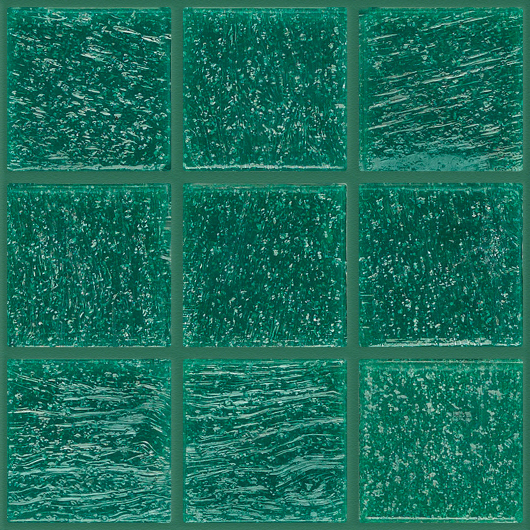 113 Green Glass Pool Tile 3/4" x 3/4" Mosaic