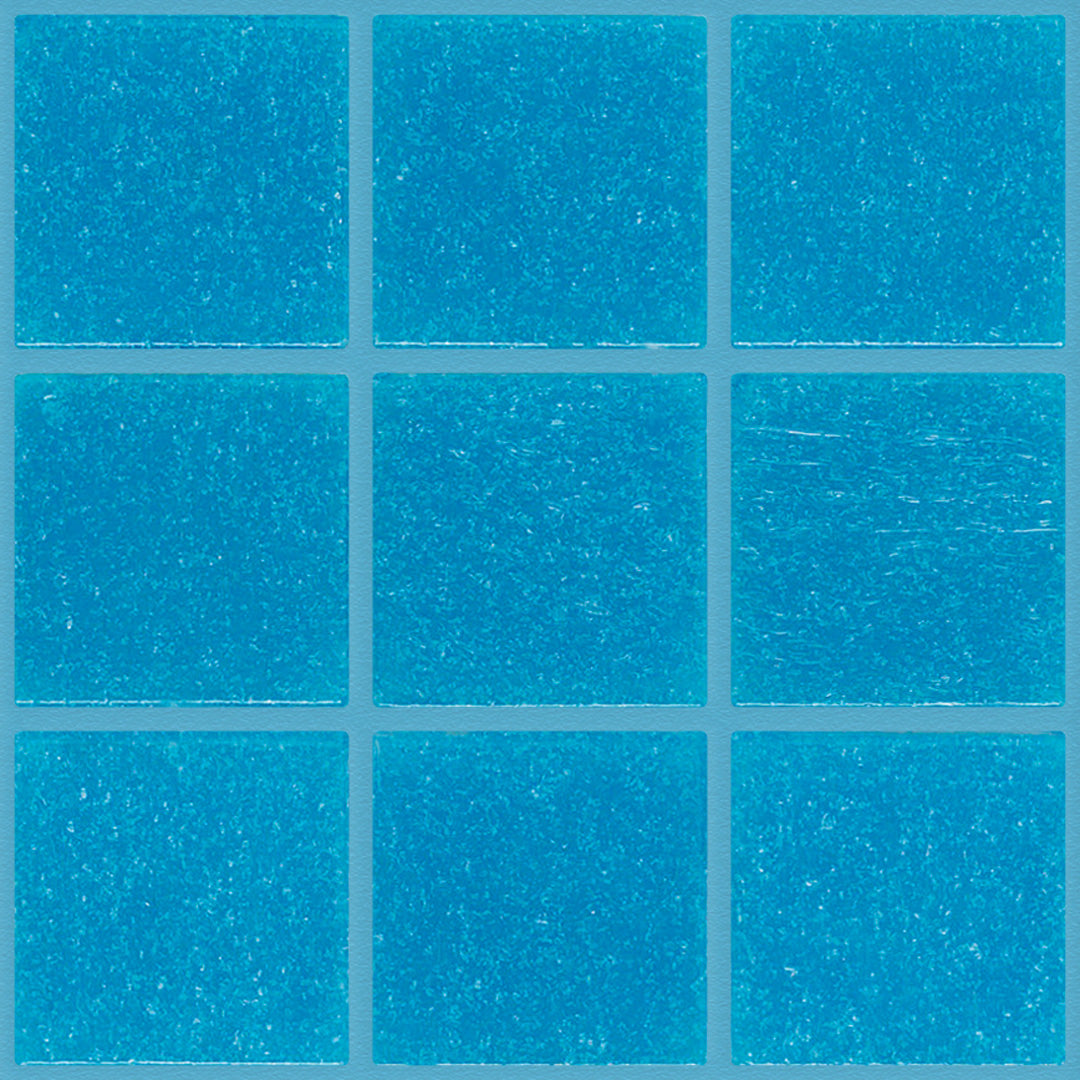 123 Blue Glass Pool Tile 3/4" x 3/4" Mosaic