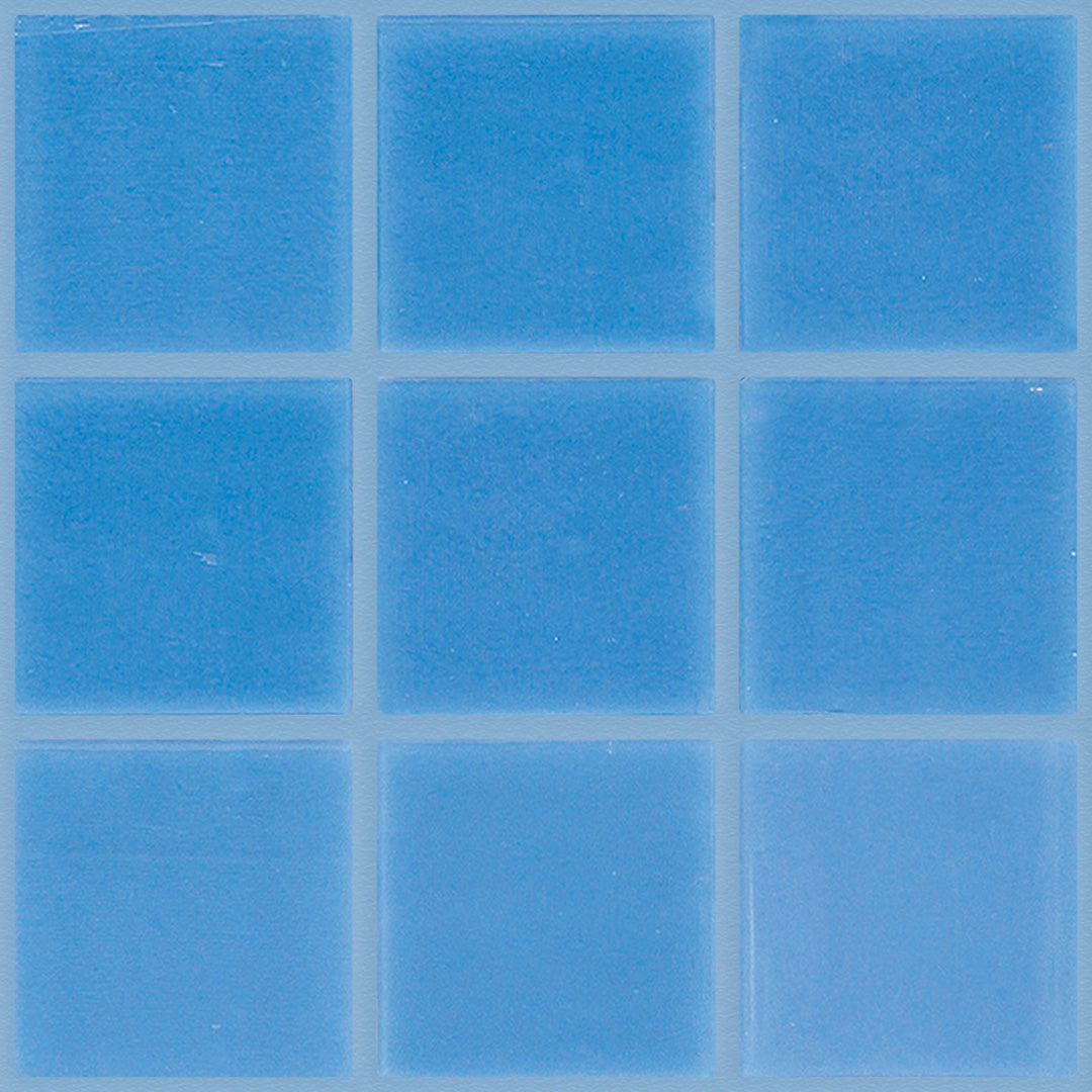 128 Blue Glass Pool Tile 3/4" x 3/4" Mosaic