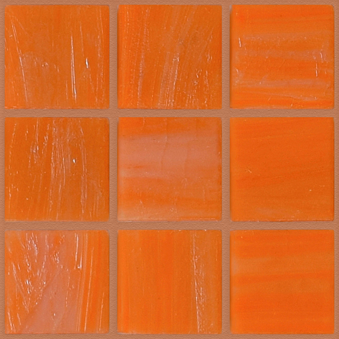 210 Orange Pool Tile 3/4" x 3/4" Mosaic