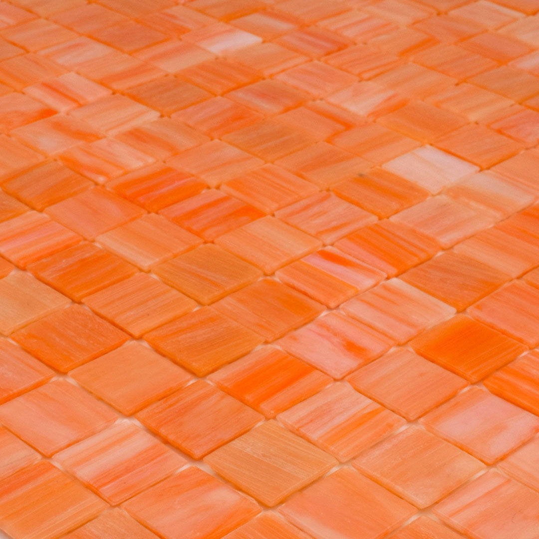 210 Orange Pool Tile 3/4" x 3/4" Mosaic
