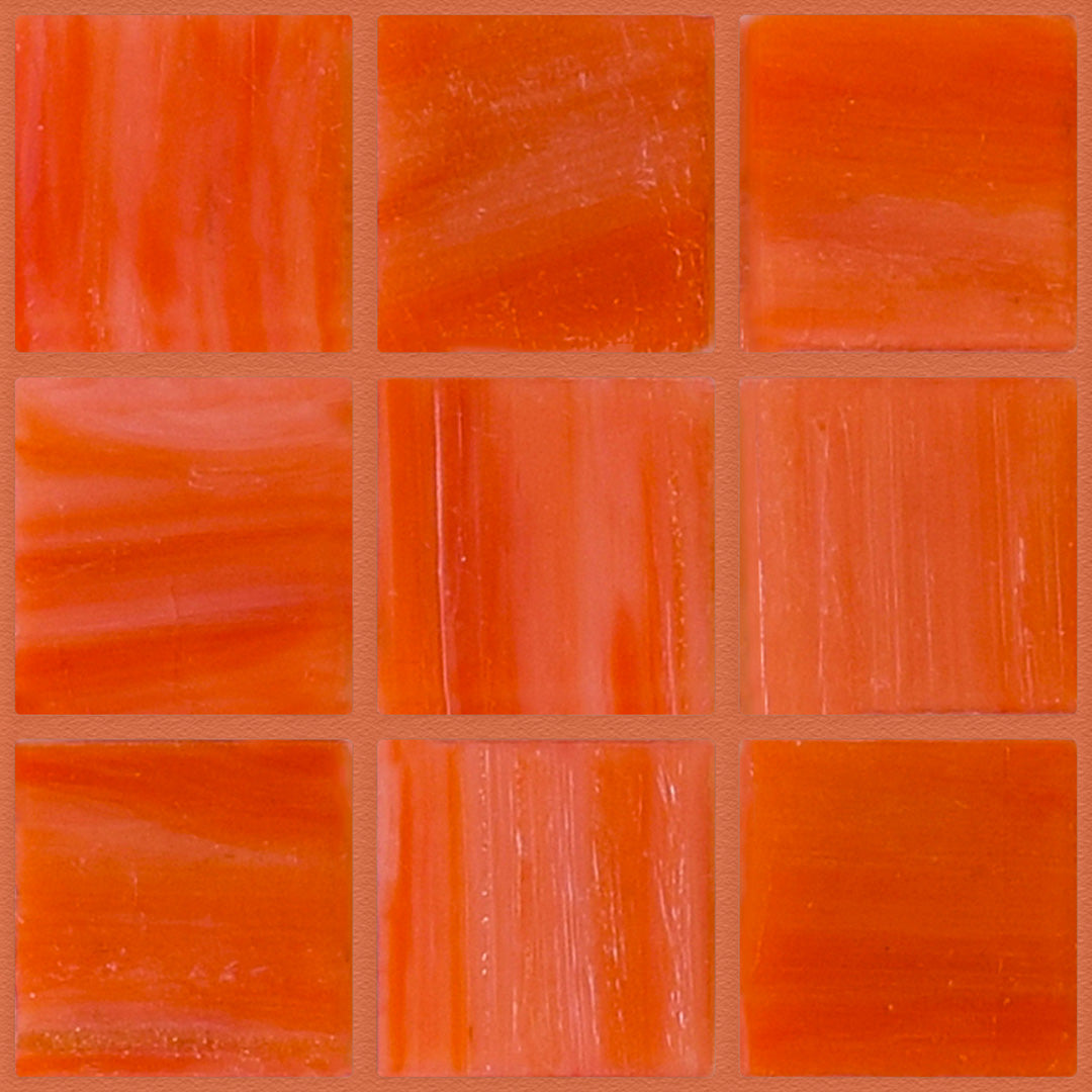 212 Orange Pool Tile 3/4" x 3/4" Mosaic