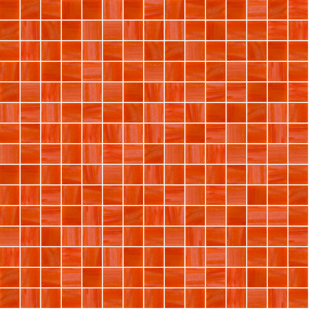 212 Orange Pool Tile 3/4" x 3/4" Mosaic