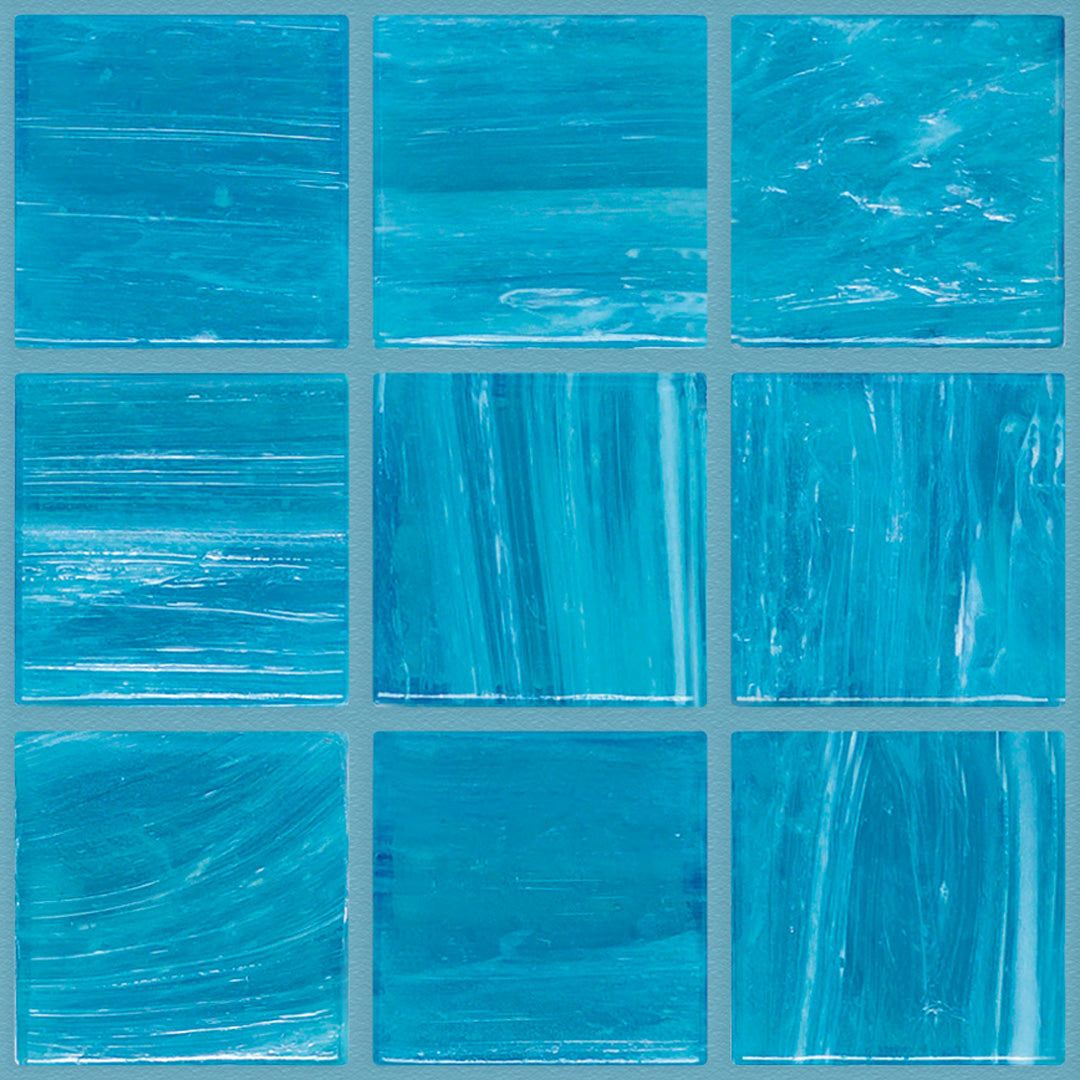 243 Blue Pool Tile 3/4" x 3/4" Mosaic