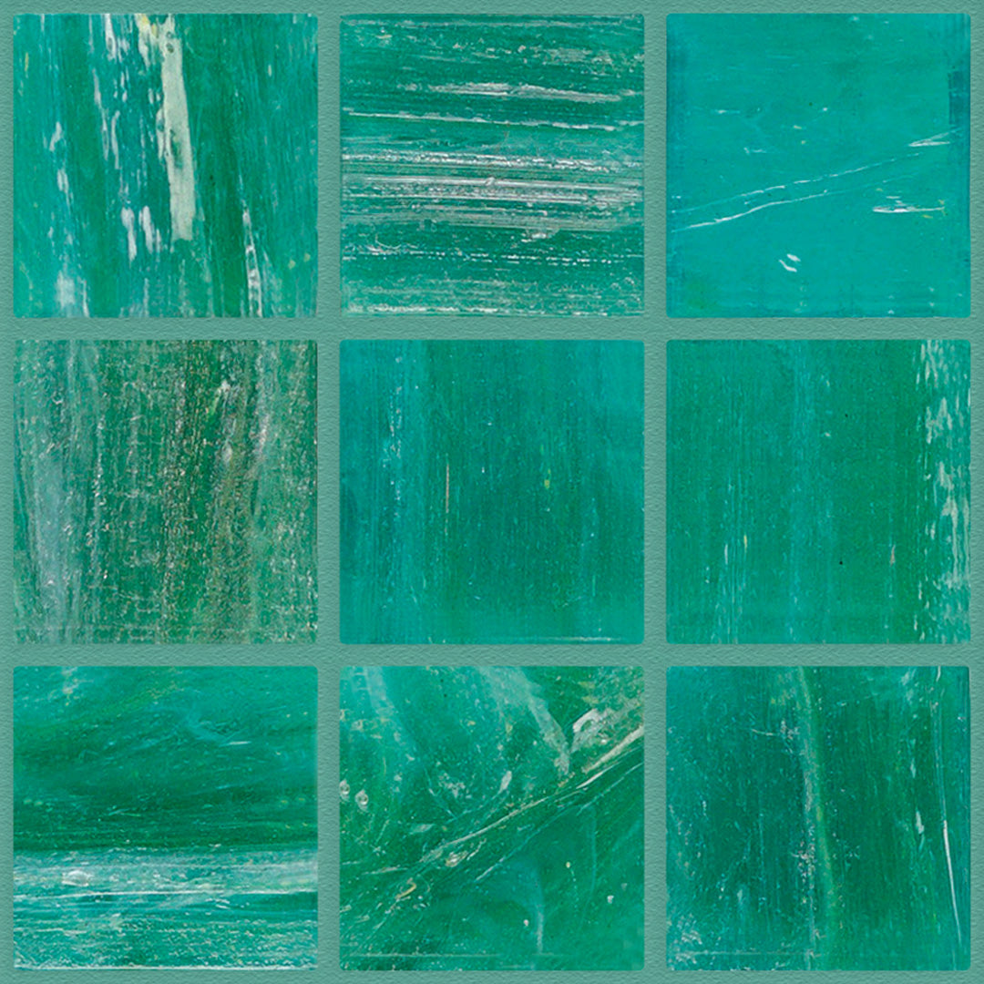 253 Green Pool Tile 3/4" x 3/4" Mosaic