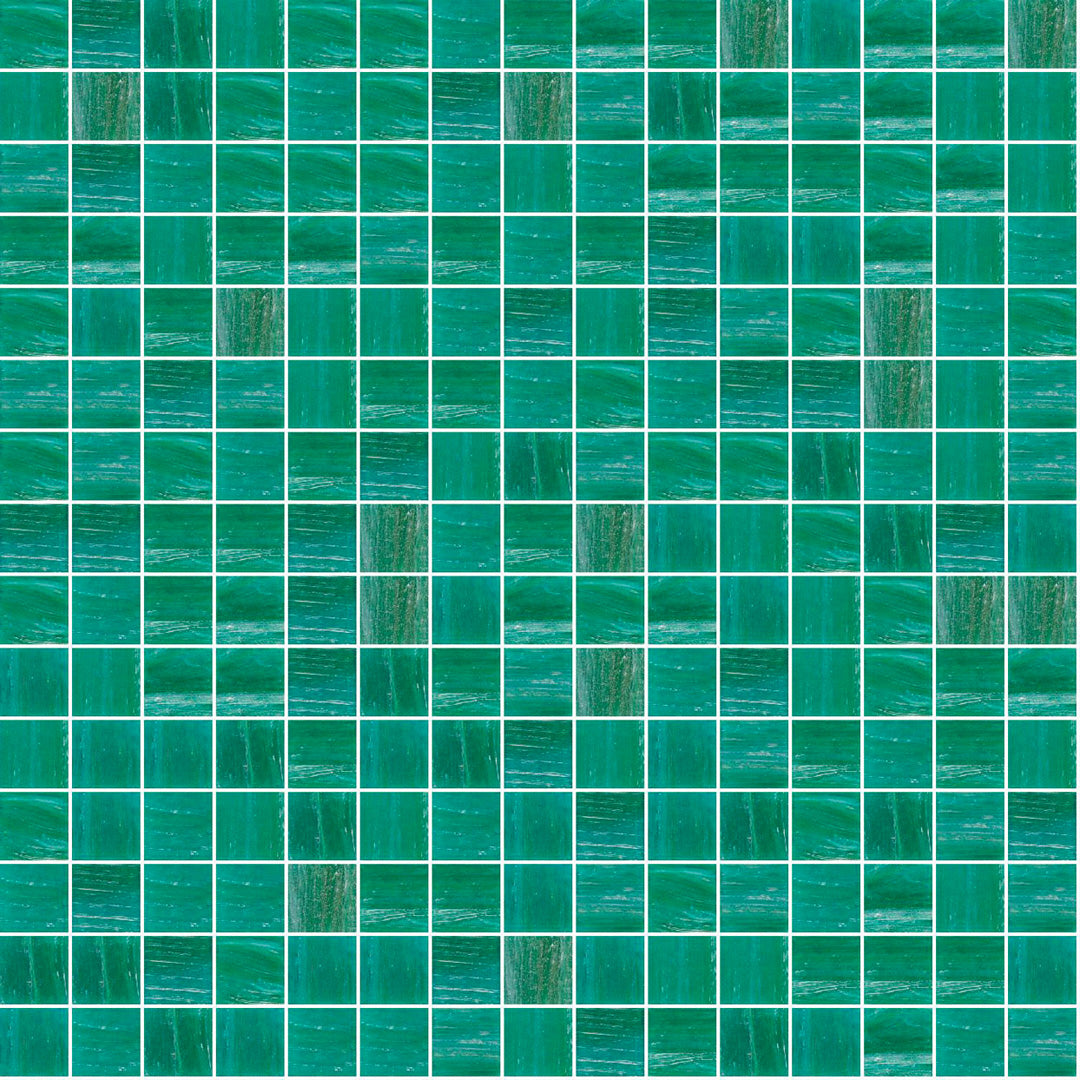 253 Green Pool Tile 3/4" x 3/4" Mosaic