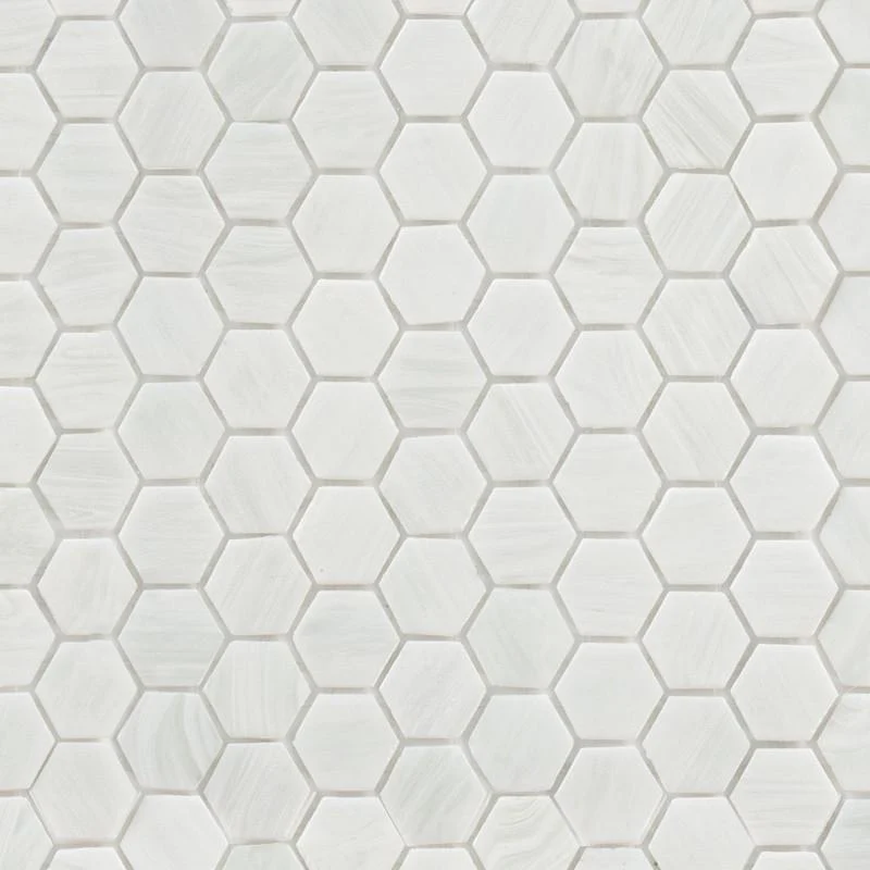 280H Snowflake 1-3/16" x 1-3/8" Glass Pool Tile Mosaic