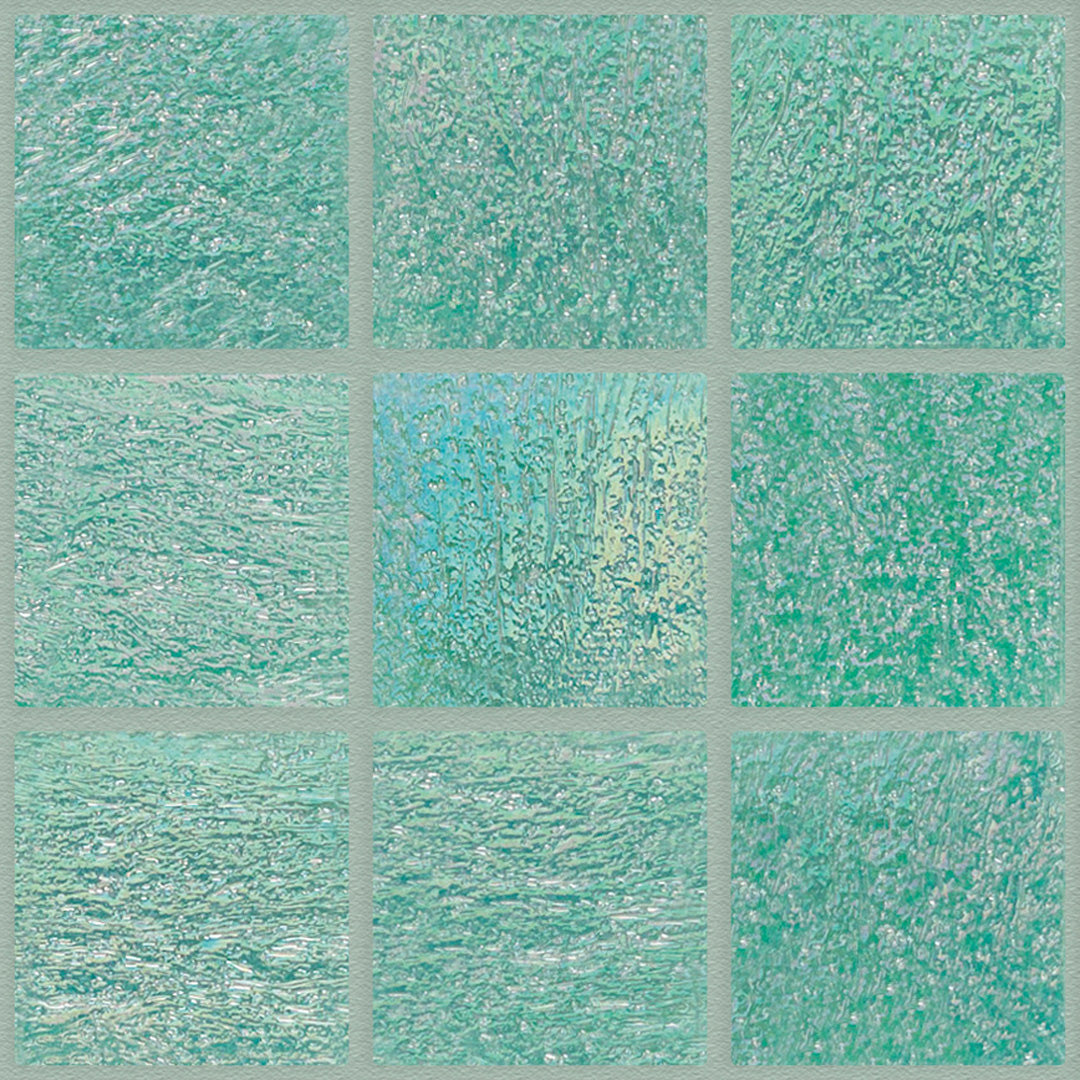 711 Green Glass Pool Tile 3/4" x 3/4" Mosaic