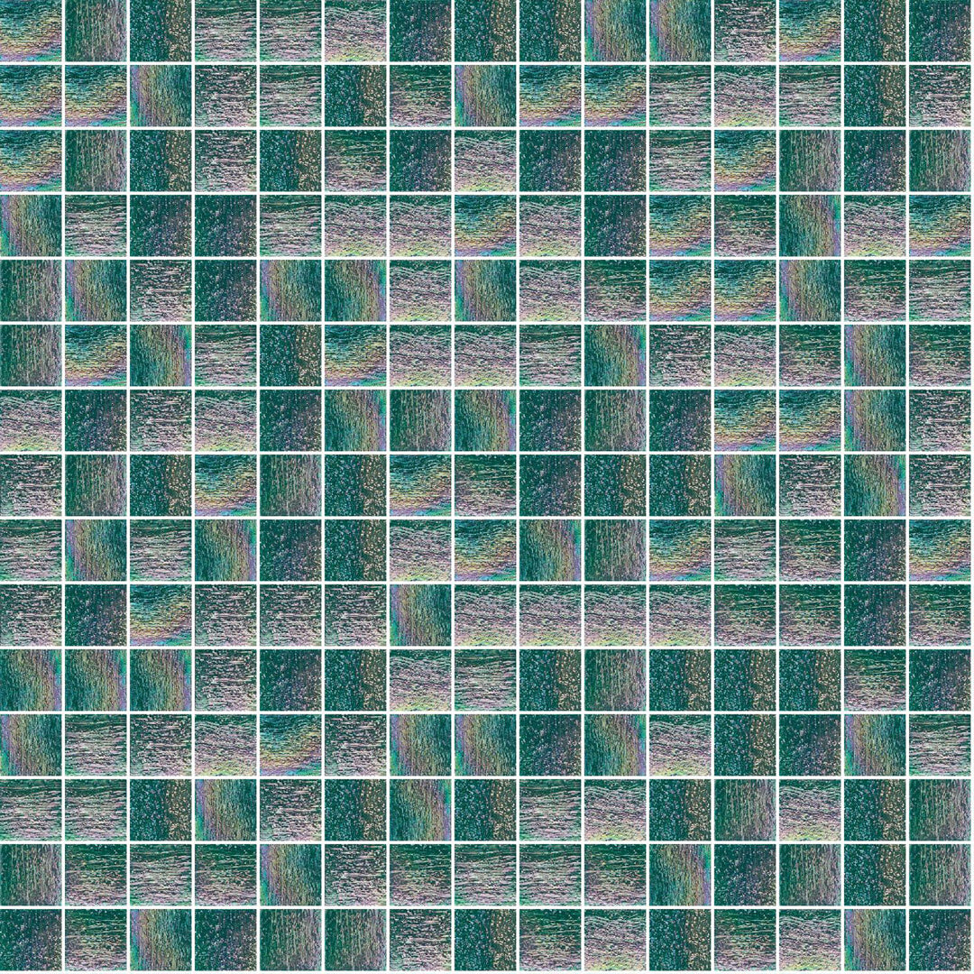 713 Green Glass Pool Tile 3/4" x 3/4" Mosaic