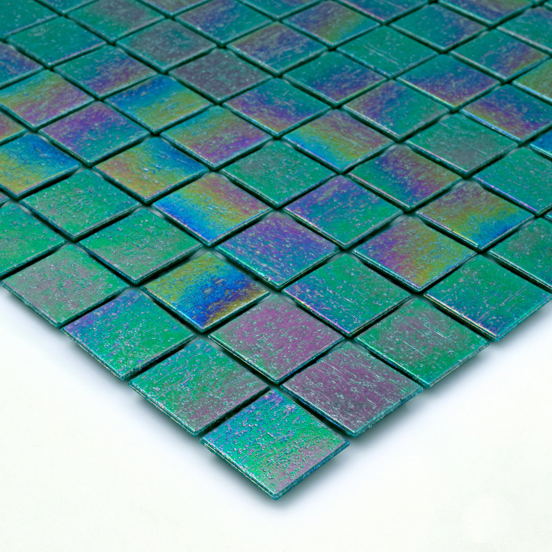 713 Green Glass Pool Tile 3/4" x 3/4" Mosaic