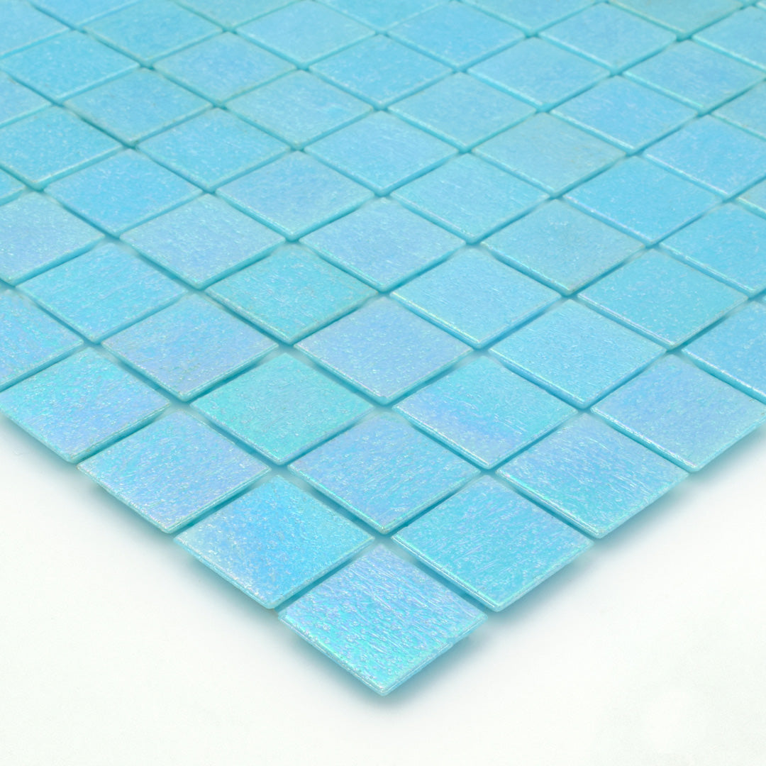 722 Blue Glass Pool Tile 3/4" x 3/4" Mosaic