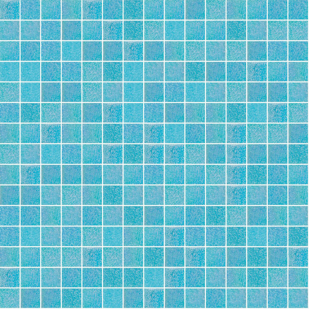 722 Blue Glass Pool Tile 3/4" x 3/4" Mosaic