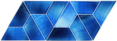 Cirrus Blue Glass Pool Tile 2" x 4"