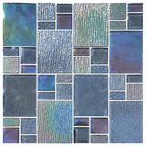 Gray Mixed Glass Pool Tile