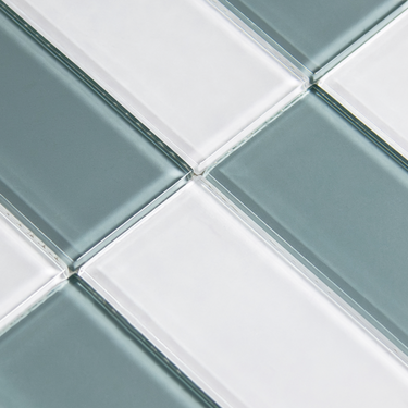 Harbor Gray Glass Pool Tile 3" x 6"