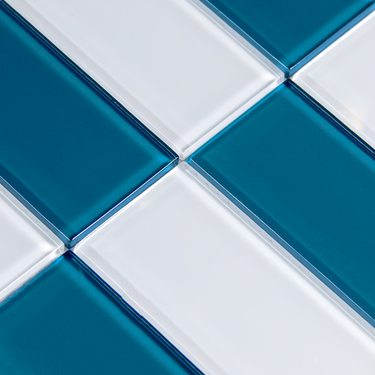 Imperial Blue Glass Pool Tile 3" x 6"