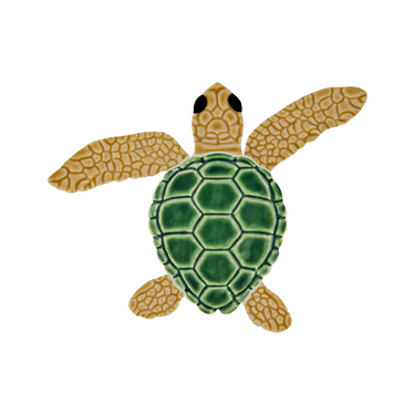 Loggerhead Turtle Mini 4" Natural Porcelain Pool Mosaic