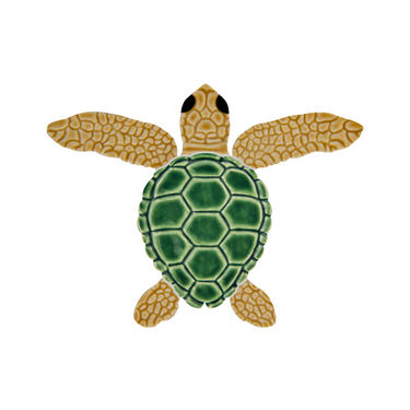 Loggerhead Turtle Mini 4" Natural Porcelain Pool Mosaic