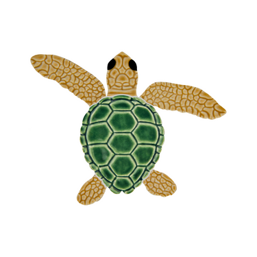 Loggerhead Turtle Mini 4" Natural Porcelain Pool Mosaic