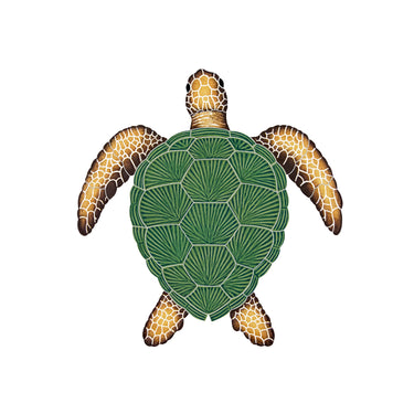 Loggerhead Turtle Natural Porcelain Pool Mosaic