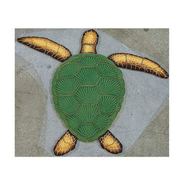 Loggerhead Turtle Natural Porcelain Pool Mosaic