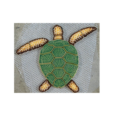 Loggerhead Turtle Natural Porcelain Pool Mosaic