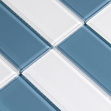 Slate Blue Glass Pool Tile 3" x 6"