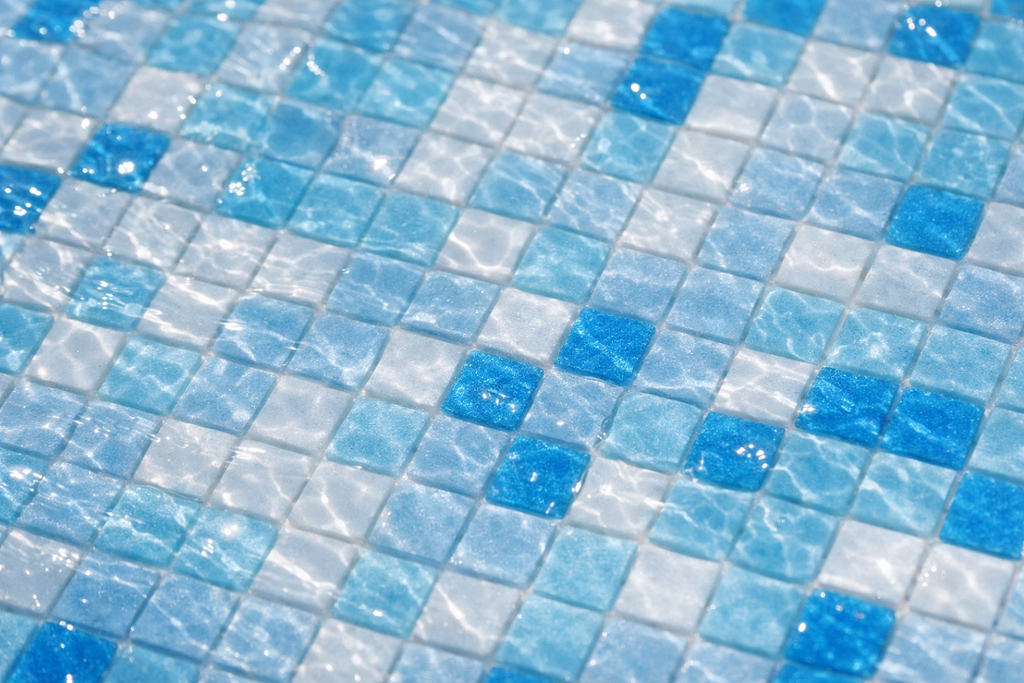 TREND Aquatica Frozen Glass Pool Tile 2x2 Mosaic