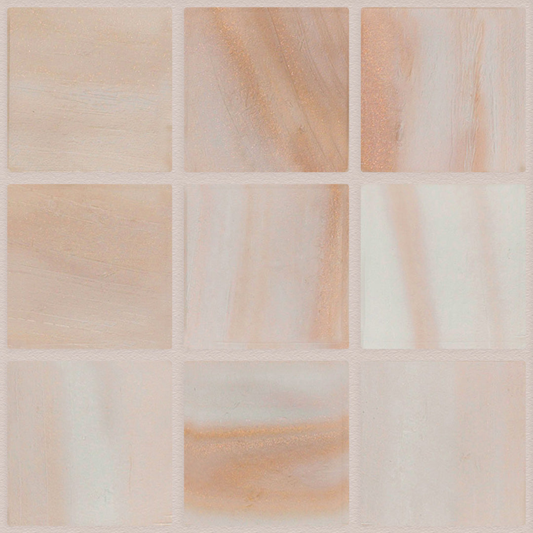 TREND Brillante 221 Rose Quartz Glass Pool Tile 3/4" x 3/4" Mosaic