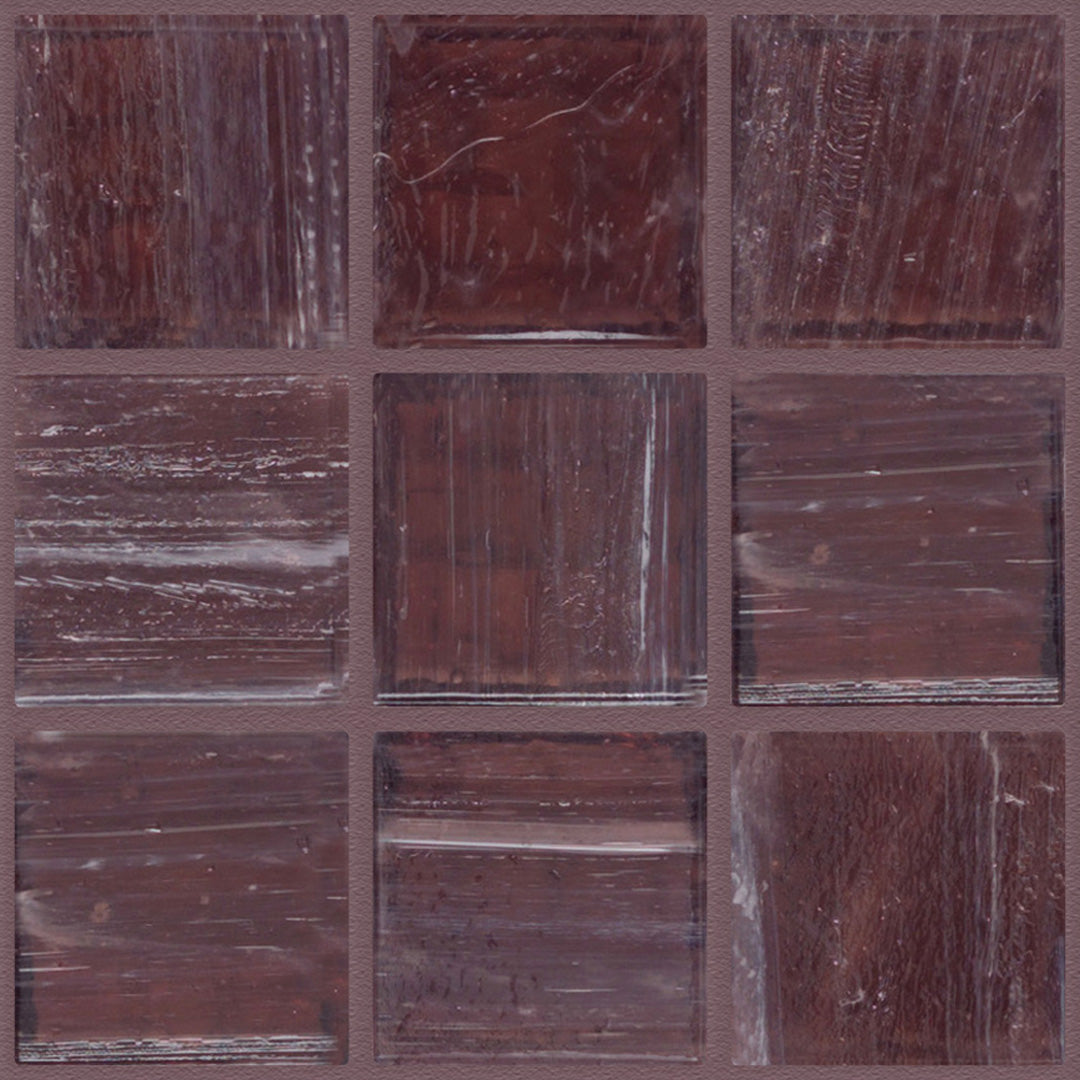 TREND Brillante 227 Mulberry Glass Pool Tile 3/4" x 3/4" Mosaic