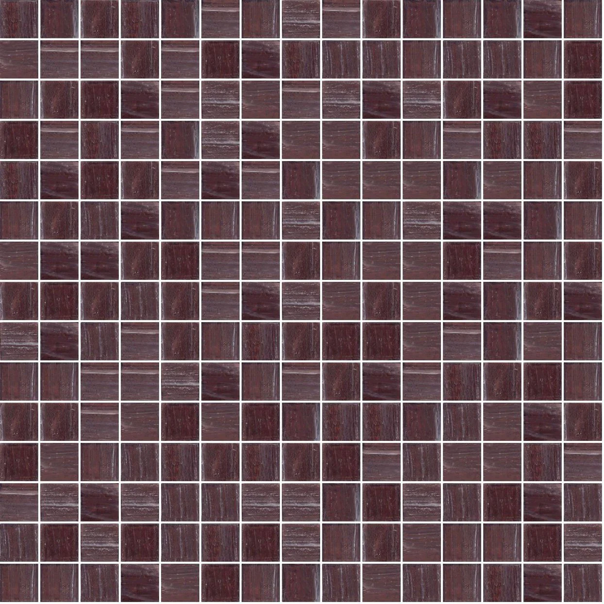 TREND Brillante 227 Mulberry Glass Pool Tile 3/4" x 3/4" Mosaic