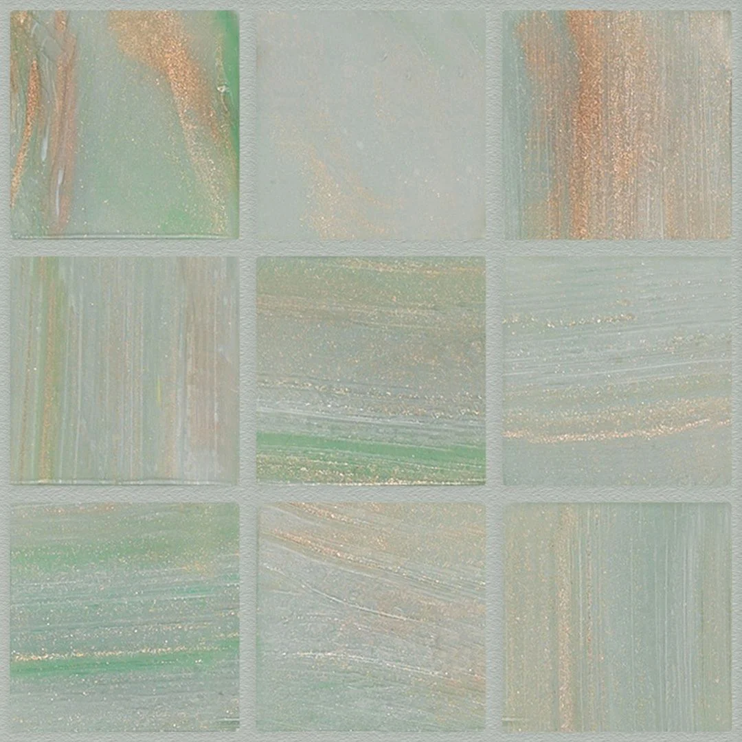 TREND Brillante 234 Limestone Glass Pool Tile 3/4" x 3/4" Mosaic