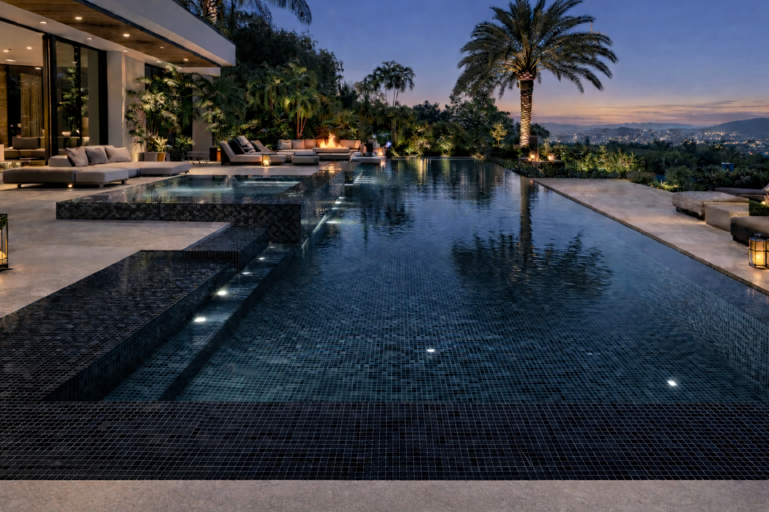 TREND Mixes Series Mysterious Glass Pool Tile 3/4 x 3/4 Mosaic