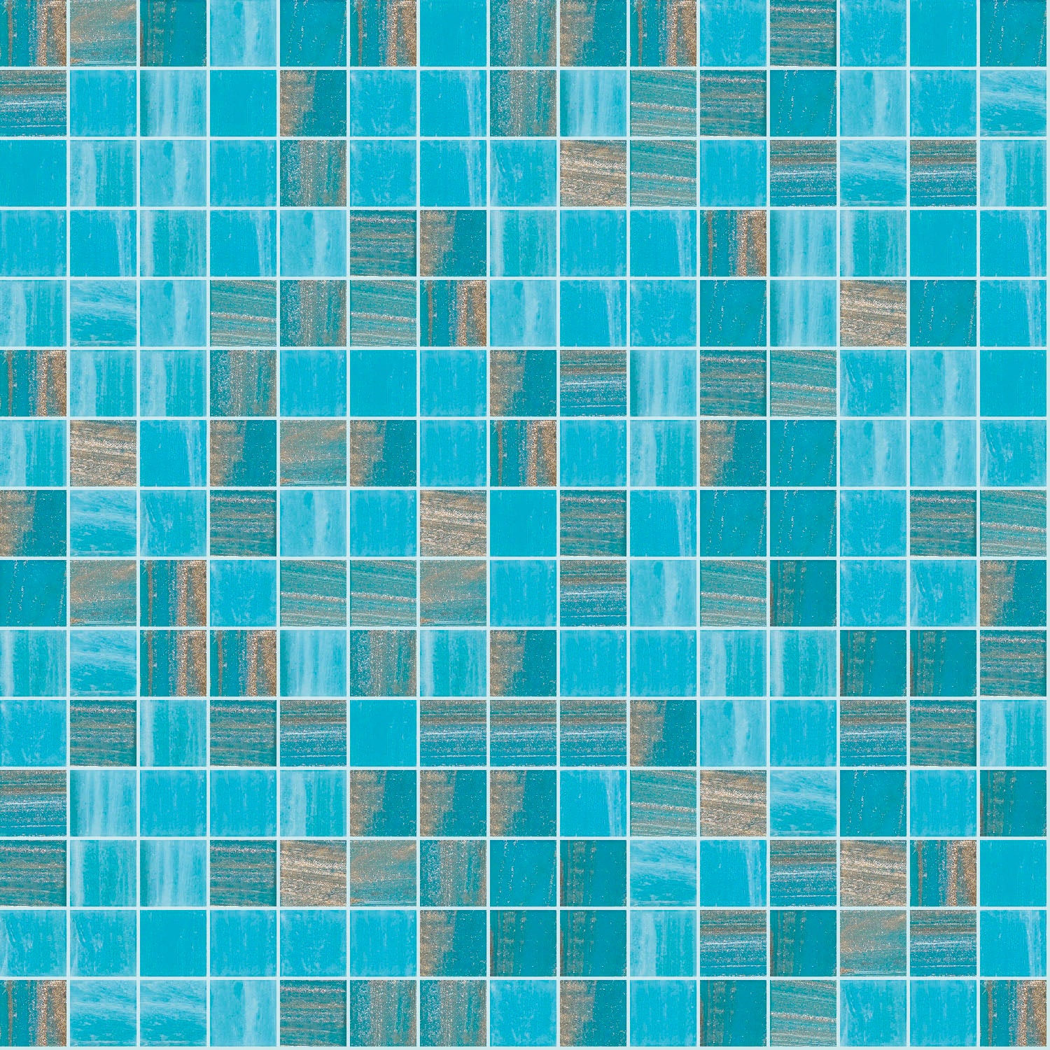TREND Mixes Series Splashy Glass Pool Tile 3/4 x 3/4 Mosaic