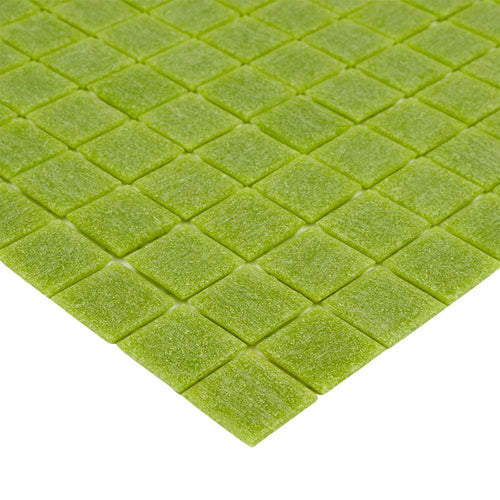 107 Yellow Green Glass Pool Tile 3/4" x 3/4" Mosaic