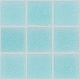 120 Light Cyan Glass Pool Tile 3/4" x 3/4" Mosaic