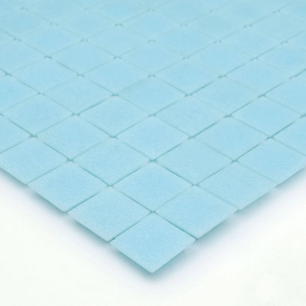 TREND Vitreo 120 Light Cyan Glass Pool Tile 3/4" x 3/4" Mosaic