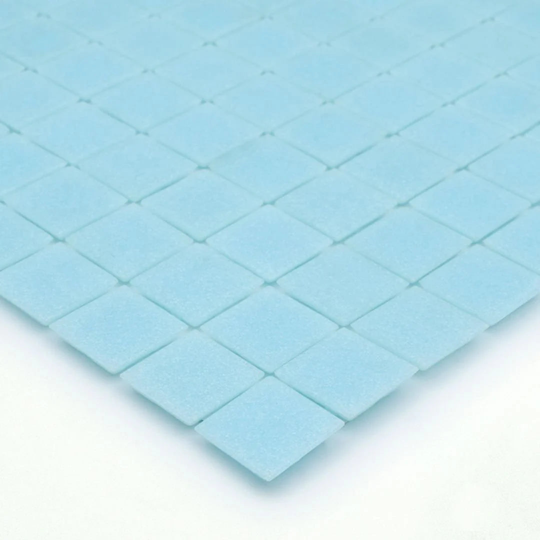 TREND Vitreo 120 Light Cyan Glass Pool Tile 3/4" x 3/4" Mosaic