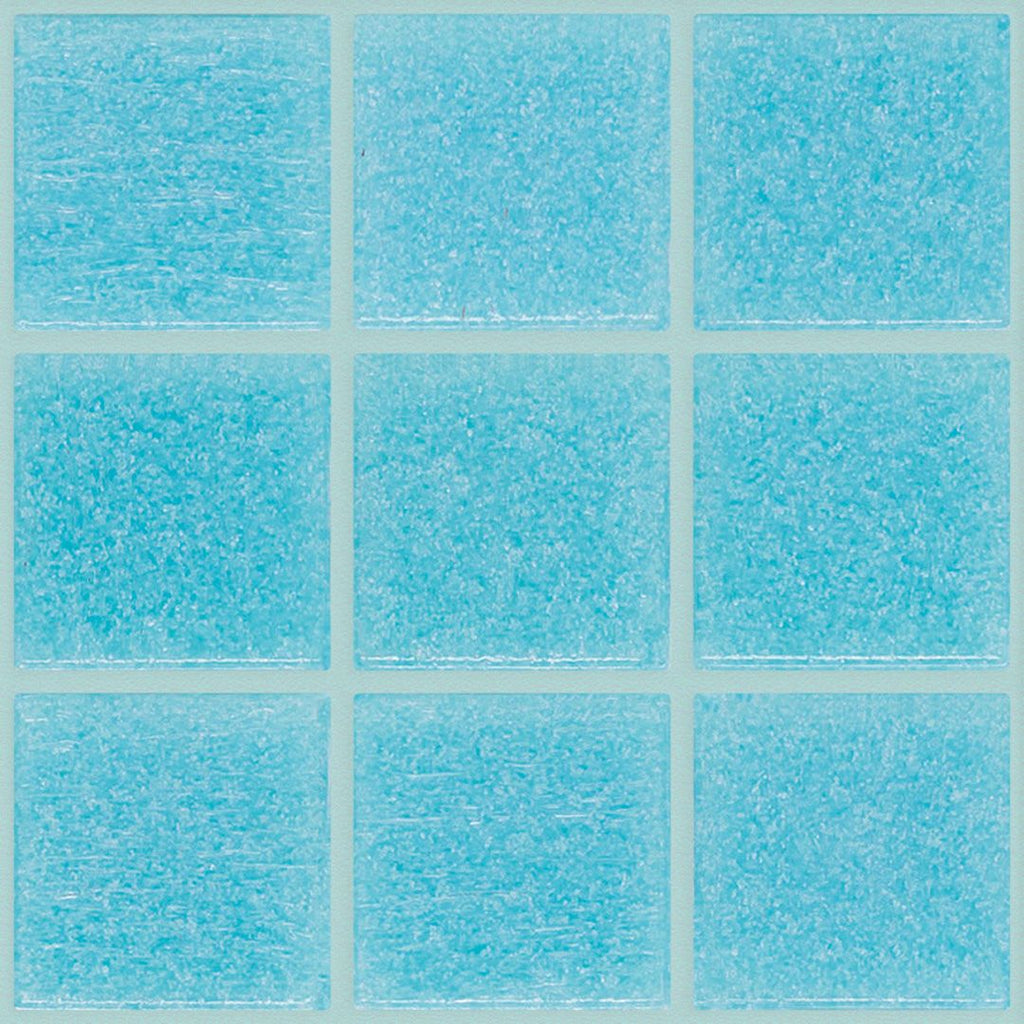 TREND Vitreo 121 Light Sky Blue Glass Pool Tile 3/4" x 3/4" Mosaic