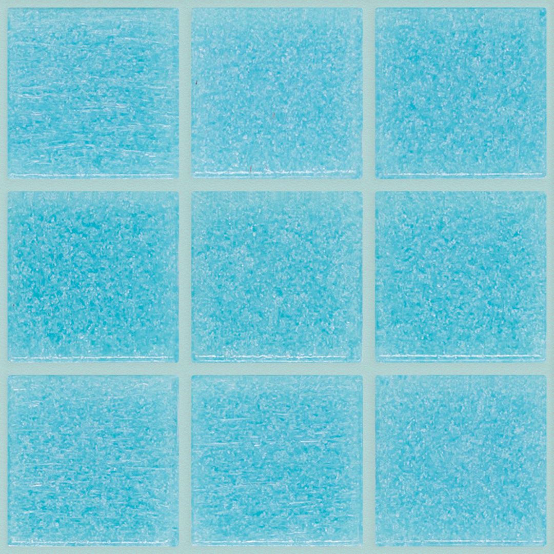 TREND Vitreo 121 Light Sky Blue Glass Pool Tile 3/4" x 3/4" Mosaic