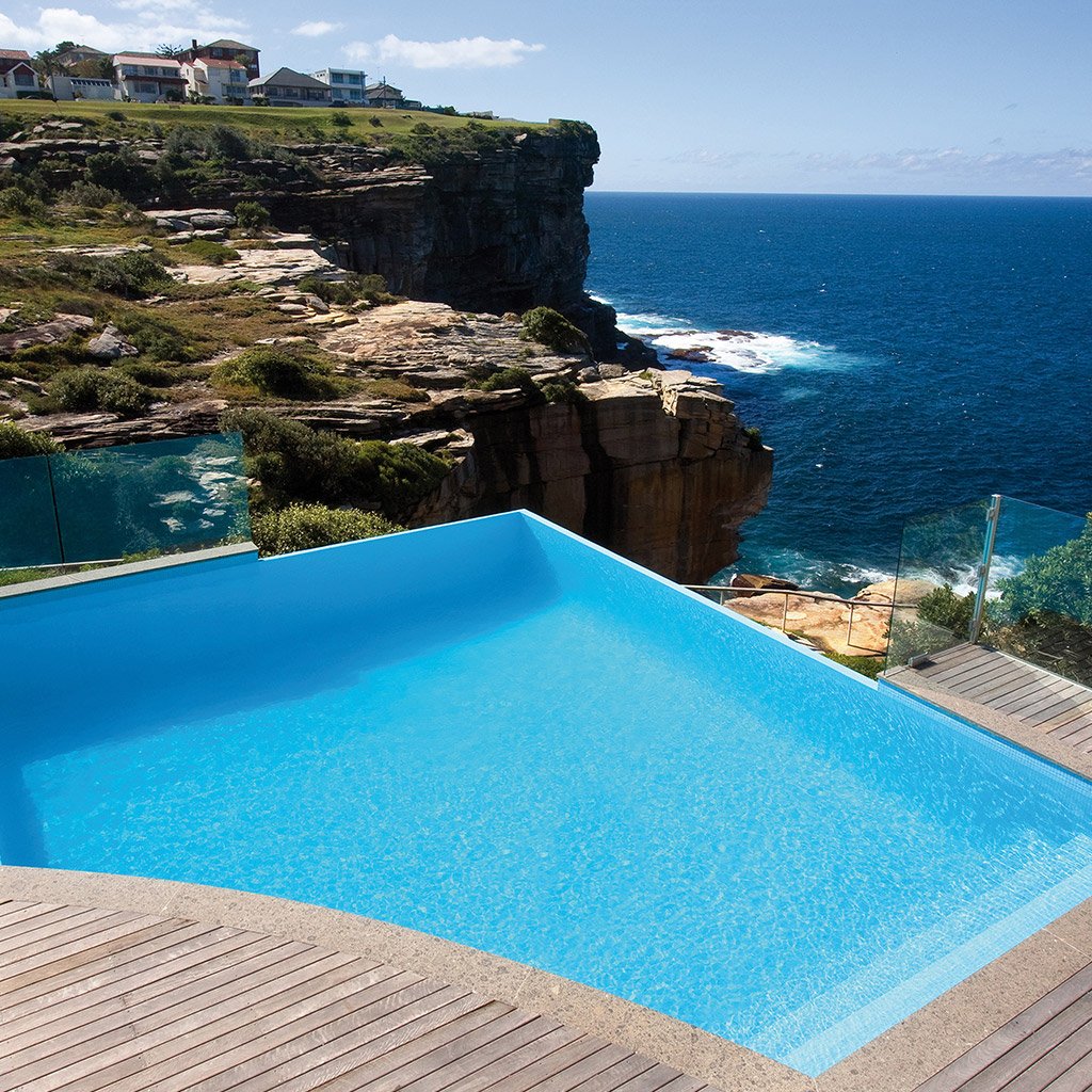 TREND Vitreo 121 Light Sky Blue Glass Pool Tile 3/4" x 3/4" Mosaic