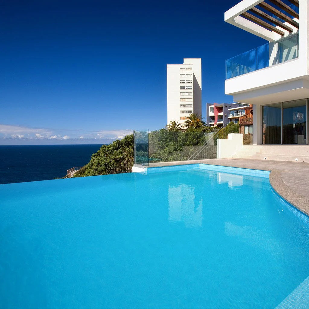 TREND Vitreo 121 Light Sky Blue Glass Pool Tile 3/4" x 3/4" Mosaic