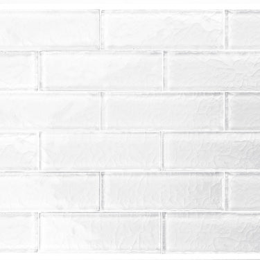 White Glass Pool Tile 2" x 6"