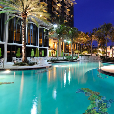 Coral Reef, Top View Glass Pool Mosaic - PoolTile.net