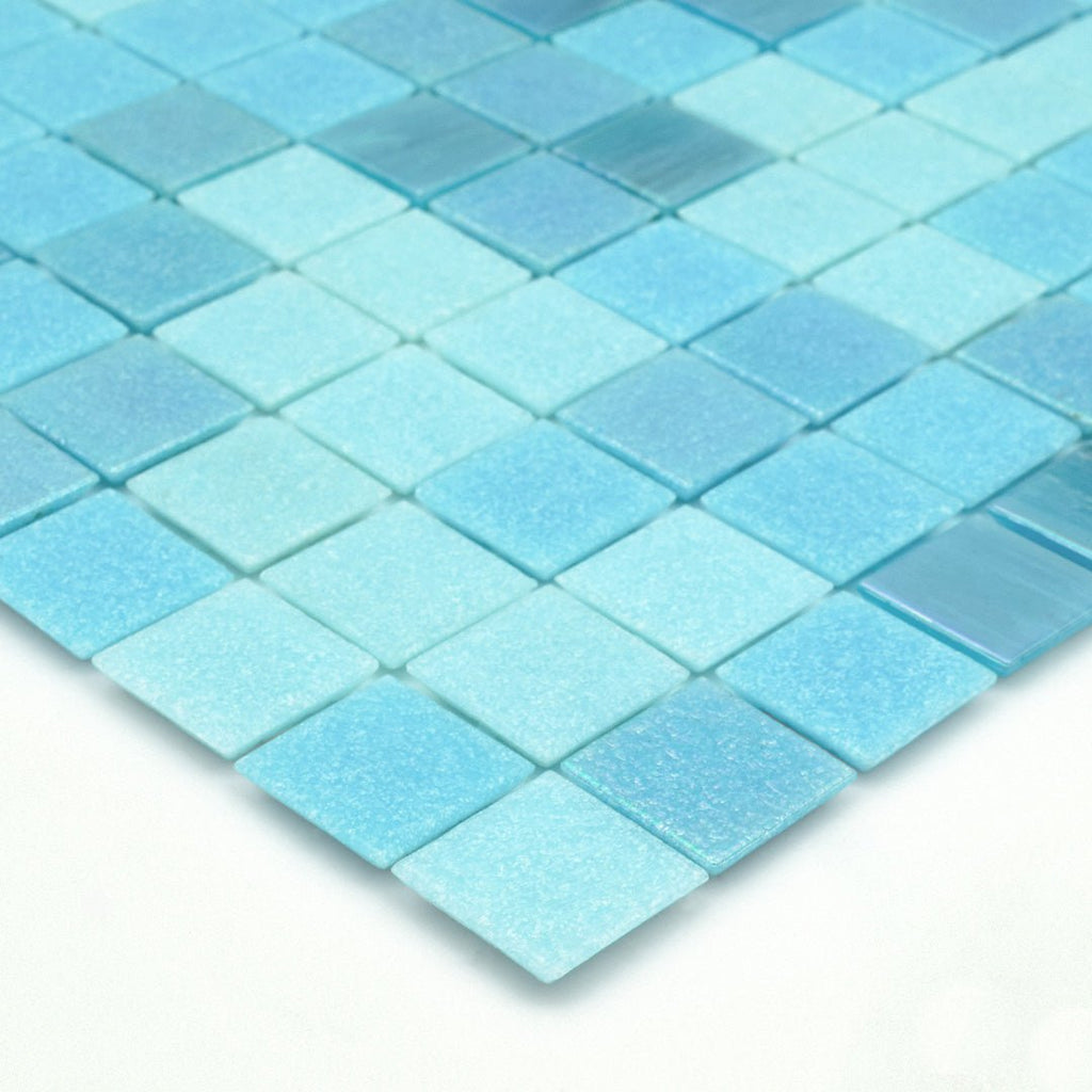TREND Aquatica Azzurro Mediterraneo Glass Pool Tile 2"x2" Mosaic - PoolTile.net